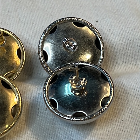 Two Pair of Fun Vintage Metallic Button Earrings (post not clip) in EUC! - Picture 5 of 5
